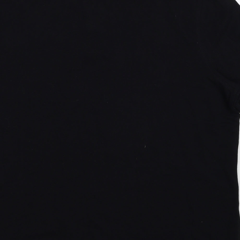 Marks and Spencer Mens Black Cotton Polo Size XL Collared Pullover
