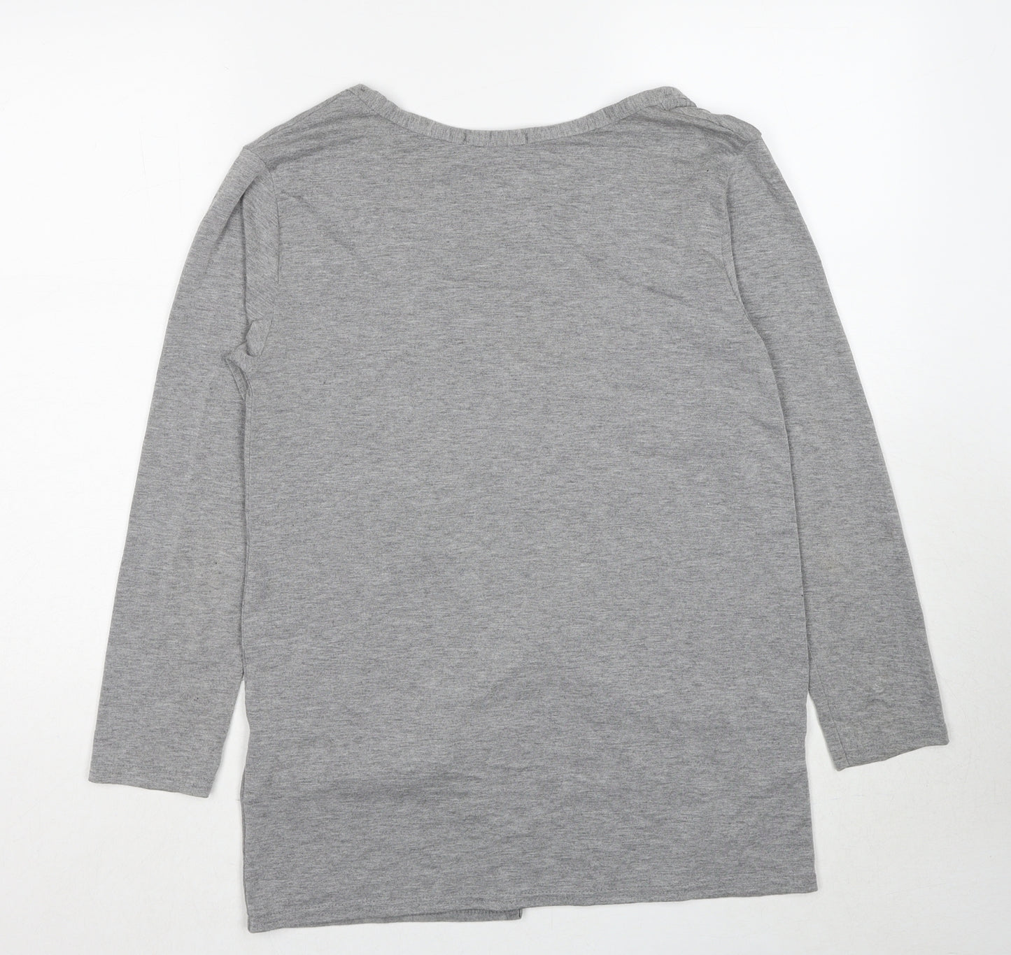 PARISIAN SIGNATURE Womens Grey V-Neck Viscose Cardigan Jumper Size S - Size S/M