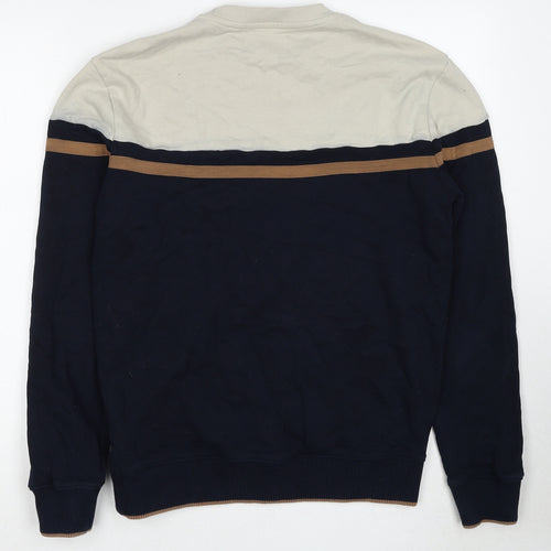 Marks and Spencer Mens Blue Cotton Pullover Sweatshirt Size S