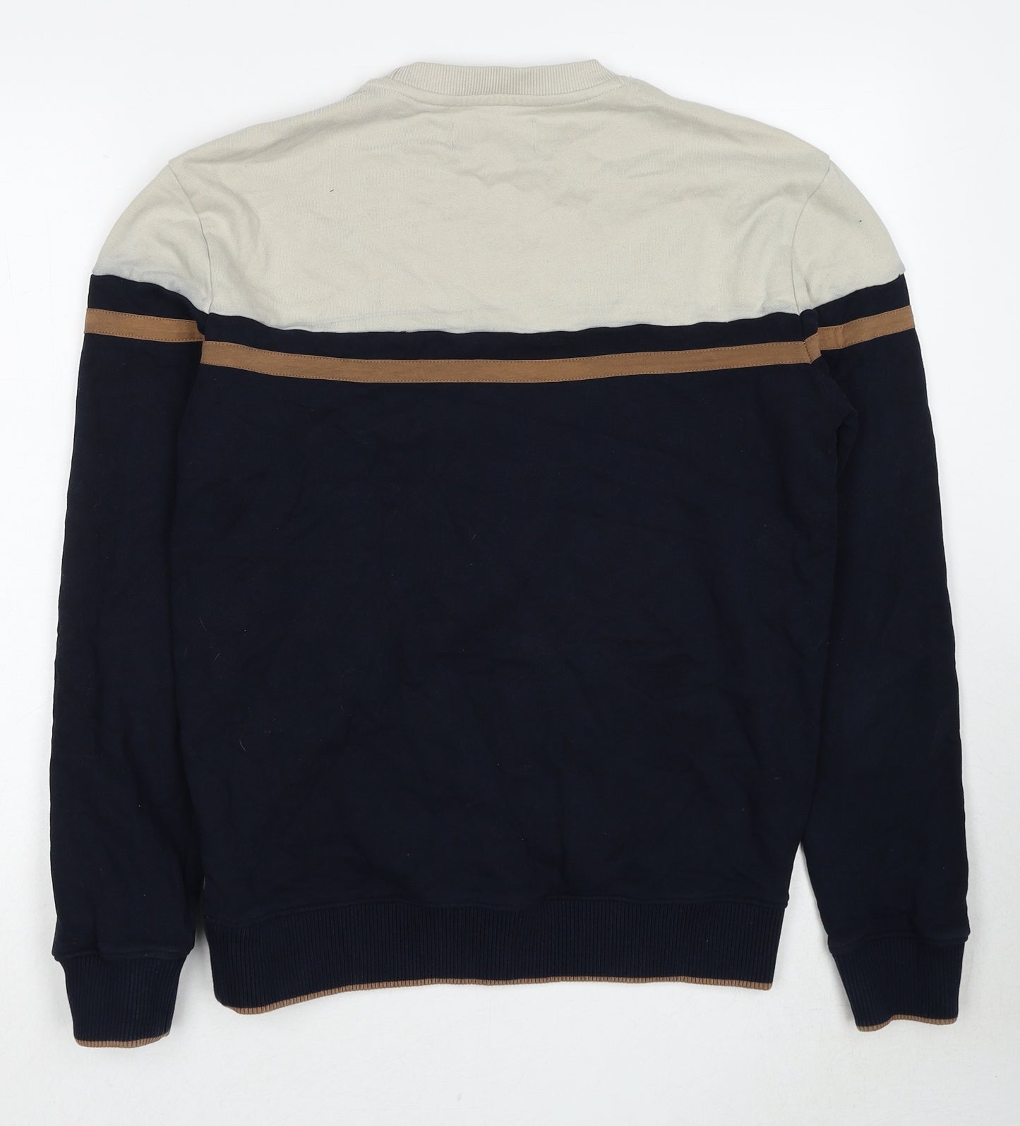 Marks and Spencer Mens Blue Cotton Pullover Sweatshirt Size S