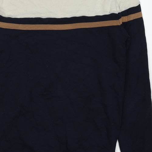 Marks and Spencer Mens Blue Cotton Pullover Sweatshirt Size S