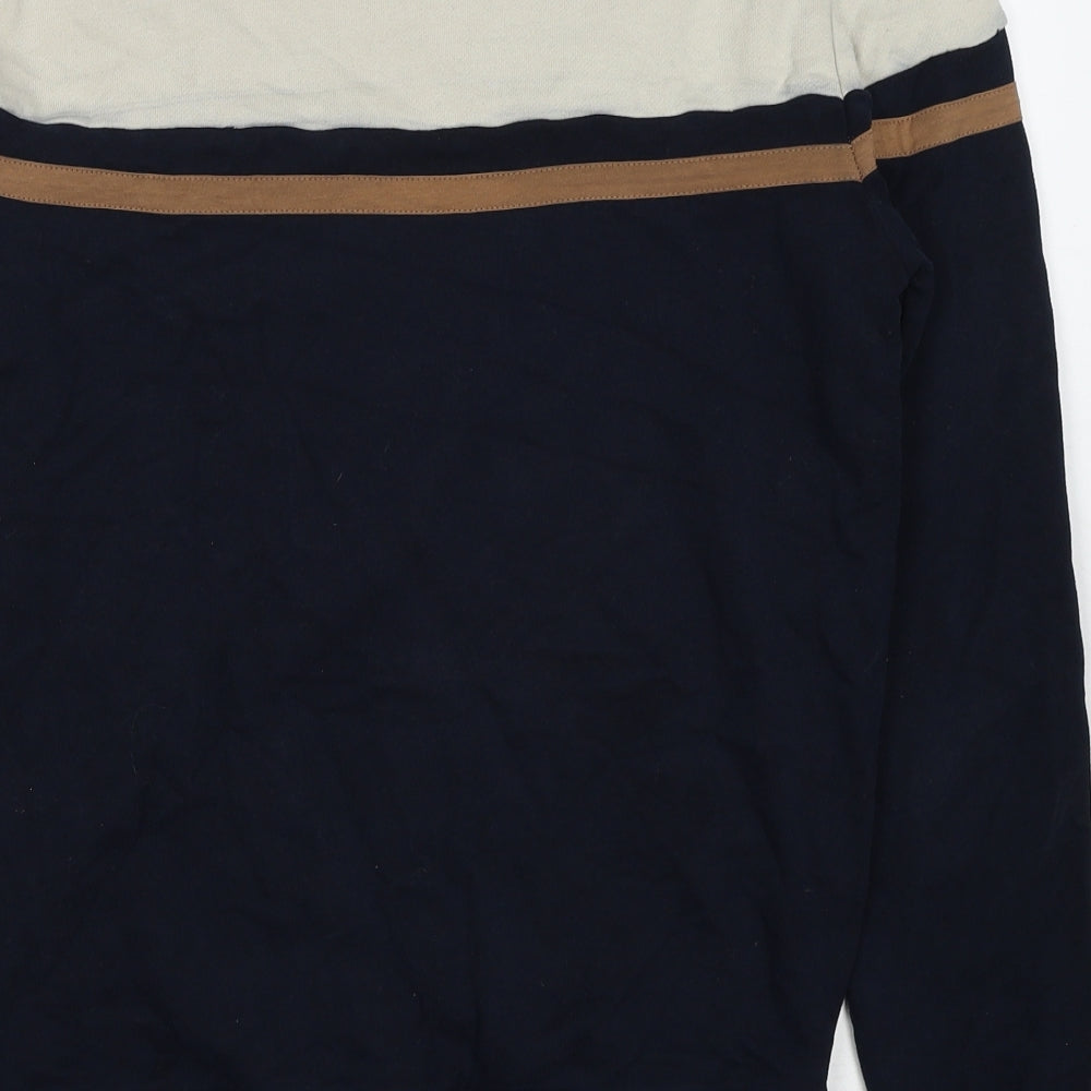 Marks and Spencer Mens Blue Cotton Pullover Sweatshirt Size S