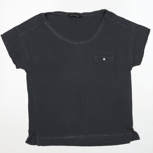 Autograph Womens Grey Viscose Basic T-Shirt Size 8 Boat Neck