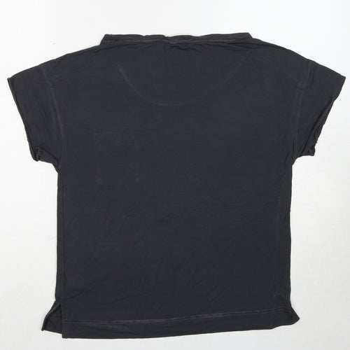 Autograph Womens Grey Viscose Basic T-Shirt Size 8 Boat Neck