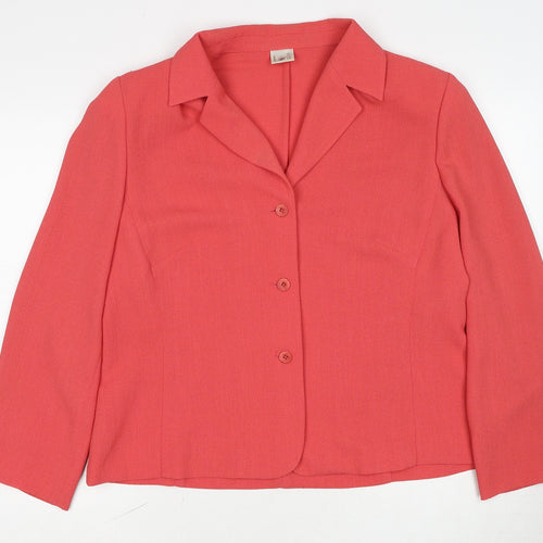 Libra Womens Red Jacket Blazer Size 16 Button