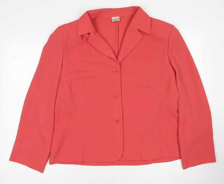 Libra Womens Red Jacket Blazer Size 16 Button