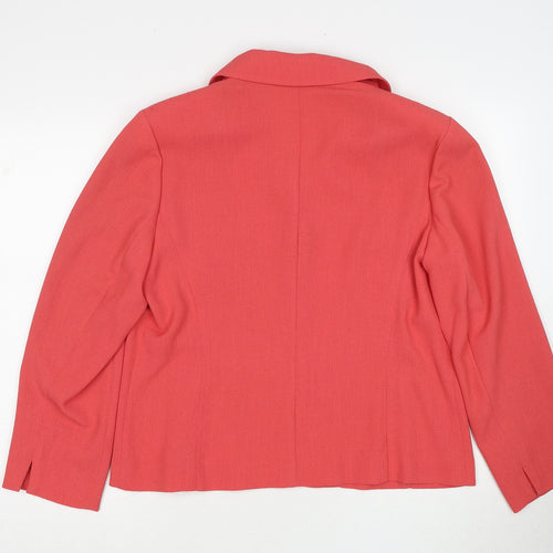 Libra Womens Red Jacket Blazer Size 16 Button