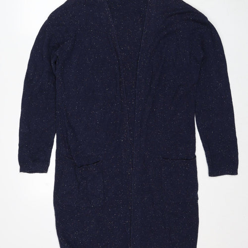 Fat Face Womens Blue V-Neck Cotton Cardigan Jumper Size 12