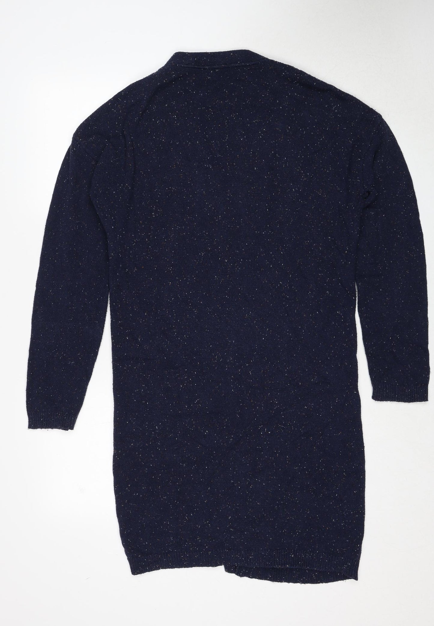 Fat Face Womens Blue V-Neck Cotton Cardigan Jumper Size 12