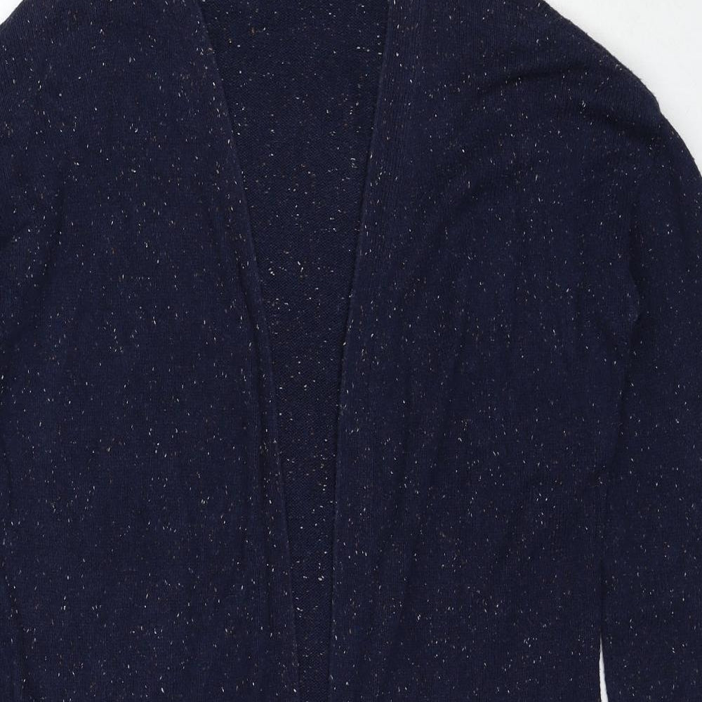 Fat Face Womens Blue V-Neck Cotton Cardigan Jumper Size 12