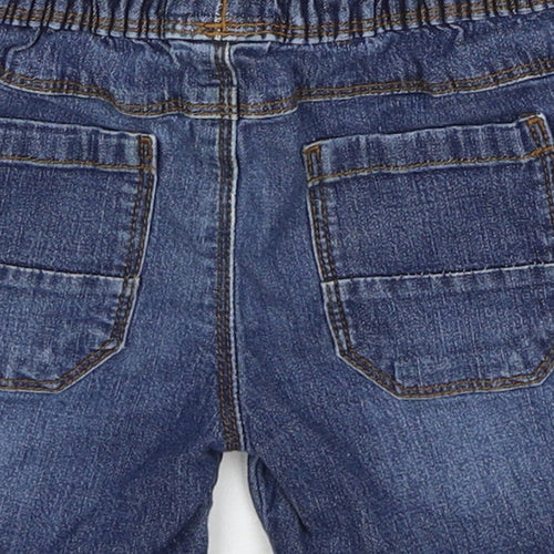 NEXT Boys Blue Cotton Bermuda Shorts Size 2-3 Years Regular Drawstring