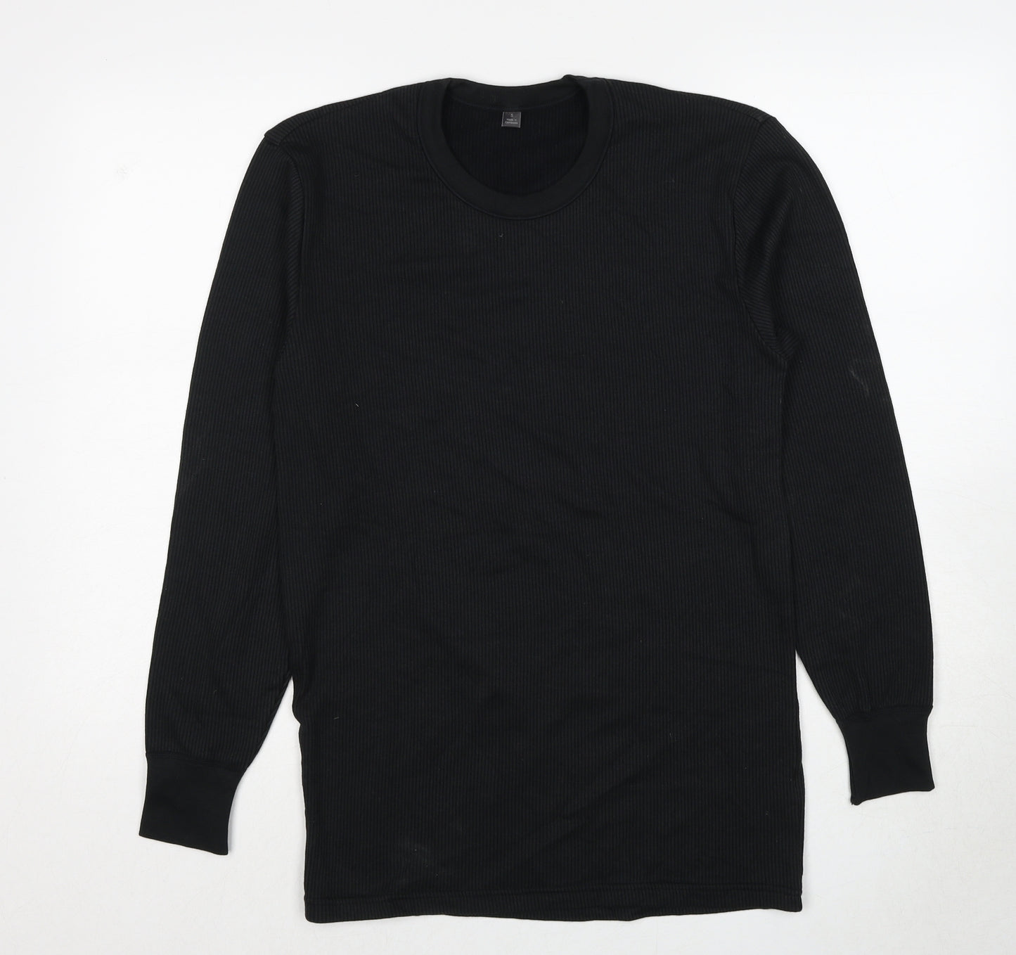 Marks and Spencer Mens Black Cotton Pullover Sweatshirt Size S