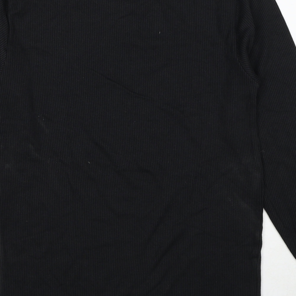 Marks and Spencer Mens Black Cotton Pullover Sweatshirt Size S