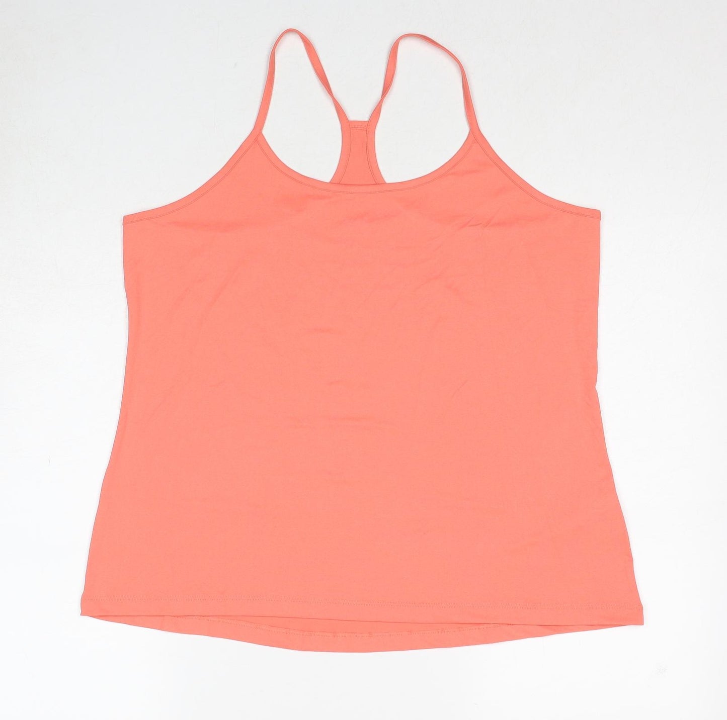 Marks and Spencer Womens Orange Polyester Camisole Tank Size 20 Scoop Neck