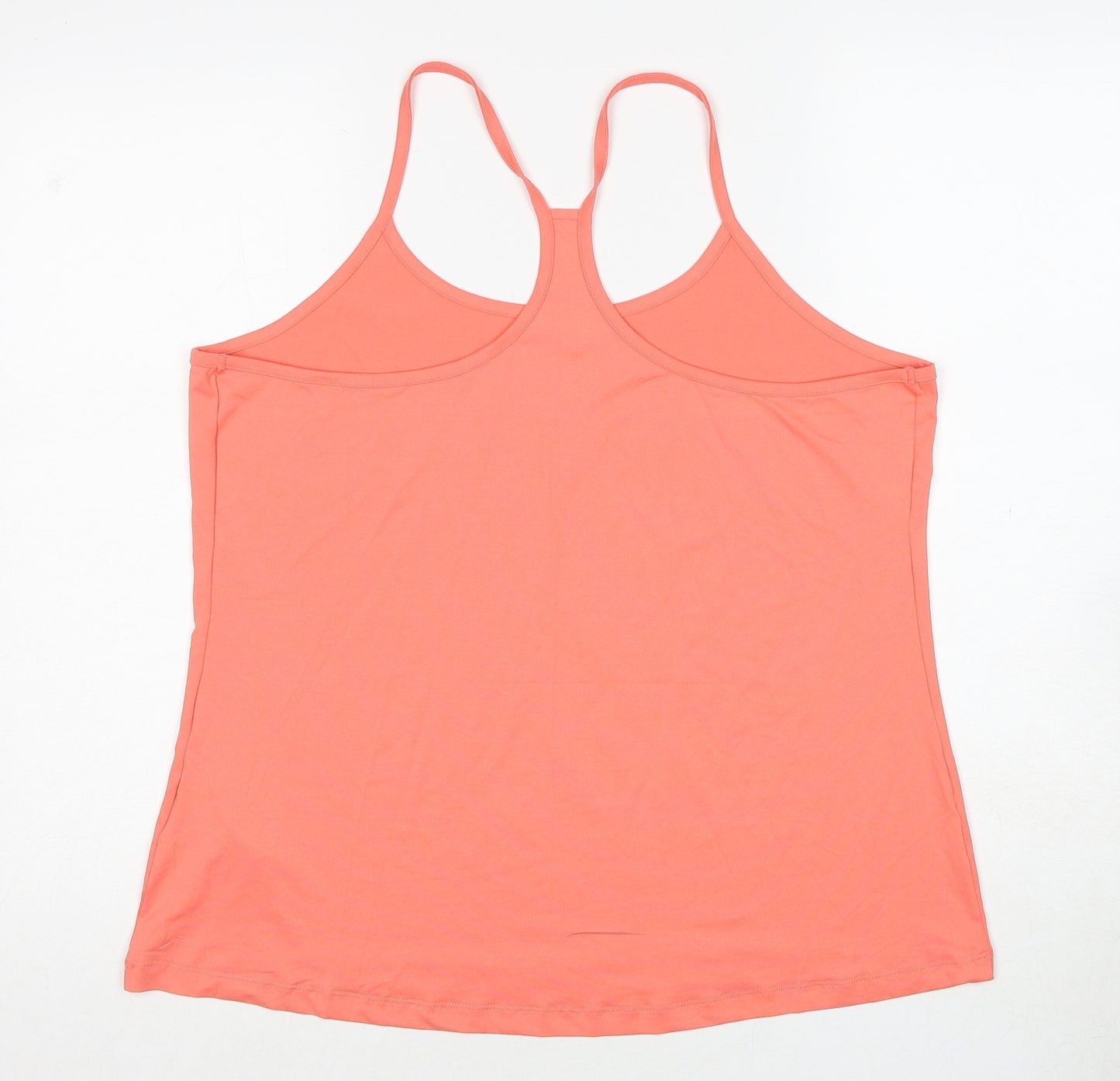 Marks and Spencer Womens Orange Polyester Camisole Tank Size 20 Scoop Neck