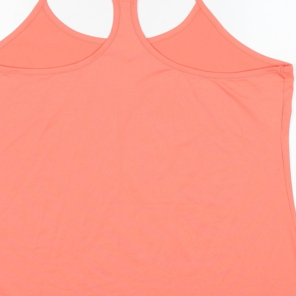 Marks and Spencer Womens Orange Polyester Camisole Tank Size 20 Scoop Neck