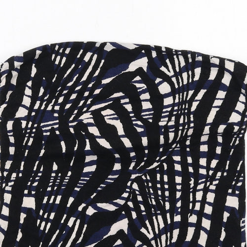 H&M Womens Multicoloured Geometric Cotton Basic Blouse Size L Square Neck - Strapless
