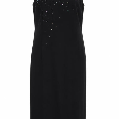 Marks and Spencer Womens Black Polyester Pencil Dress Size 10 Round Neck Zip