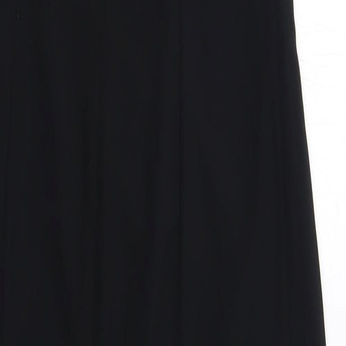 Marks and Spencer Womens Black Polyester Pencil Dress Size 10 Round Neck Zip