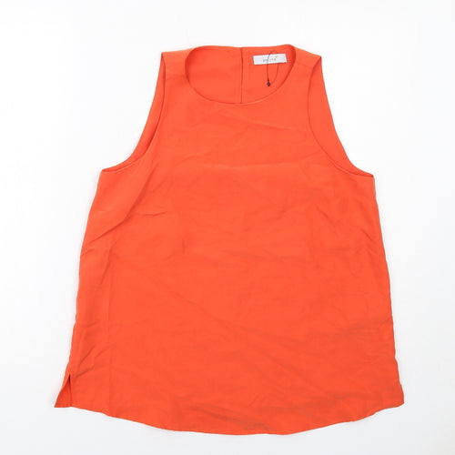 Per Una Womens Orange Modal Basic Blouse Size 8 Boat Neck