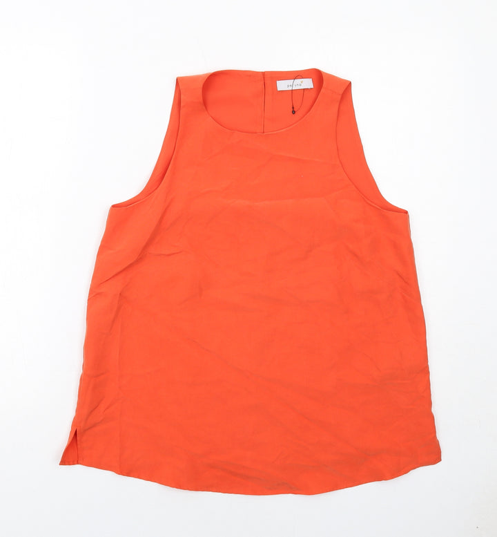 Per Una Womens Orange Modal Basic Blouse Size 8 Boat Neck