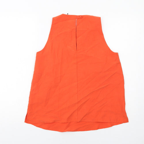 Per Una Womens Orange Modal Basic Blouse Size 8 Boat Neck