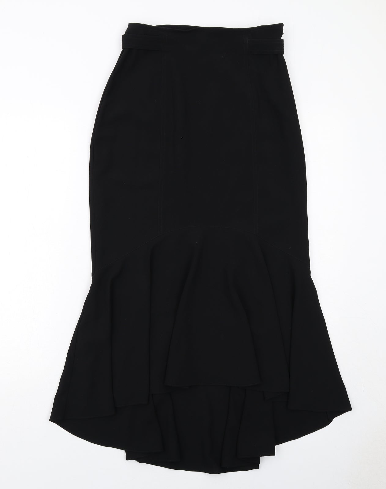 Parigi Womens Black Polyester Trumpet Skirt Size 10 Zip