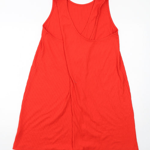 Monki Womens Red Polyester A-Line Size L Round Neck Pullover