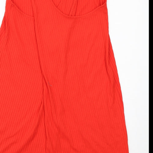 Monki Womens Red Polyester A-Line Size L Round Neck Pullover
