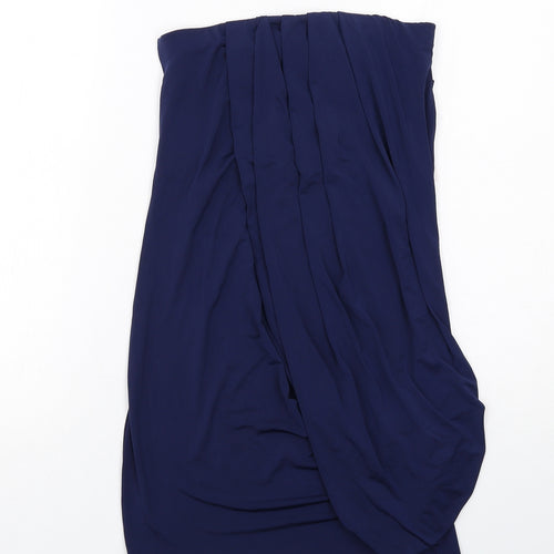 ASOS Womens Blue Polyester Mini Size 10 Off the Shoulder Pullover