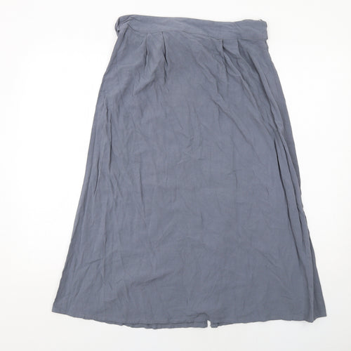 Topshop Womens Grey Viscose Maxi Skirt Size 12 Button