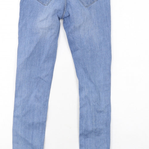 River Island Womens Blue Cotton Skinny Jeans Size 10 Regular Zip