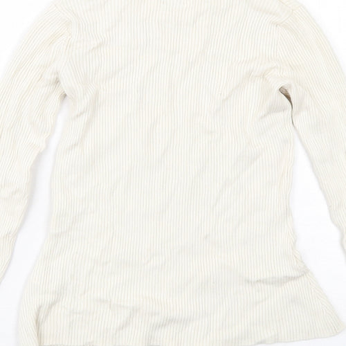 River Island Womens Ivory Round Neck Viscose Pullover Jumper Size 10