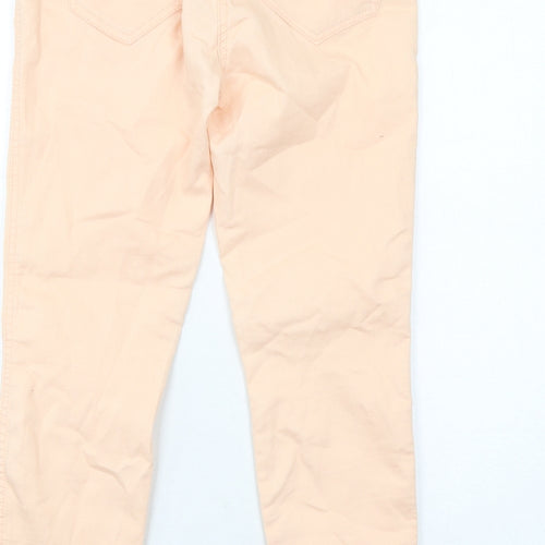 New Look Womens Orange Cotton Skinny Jeans Size 10 Regular Zip