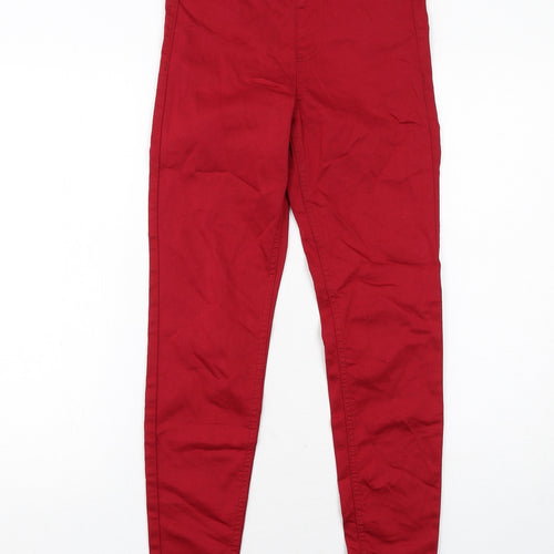 Marks and Spencer Womens Red Cotton Jegging Jeans Size 6 Regular