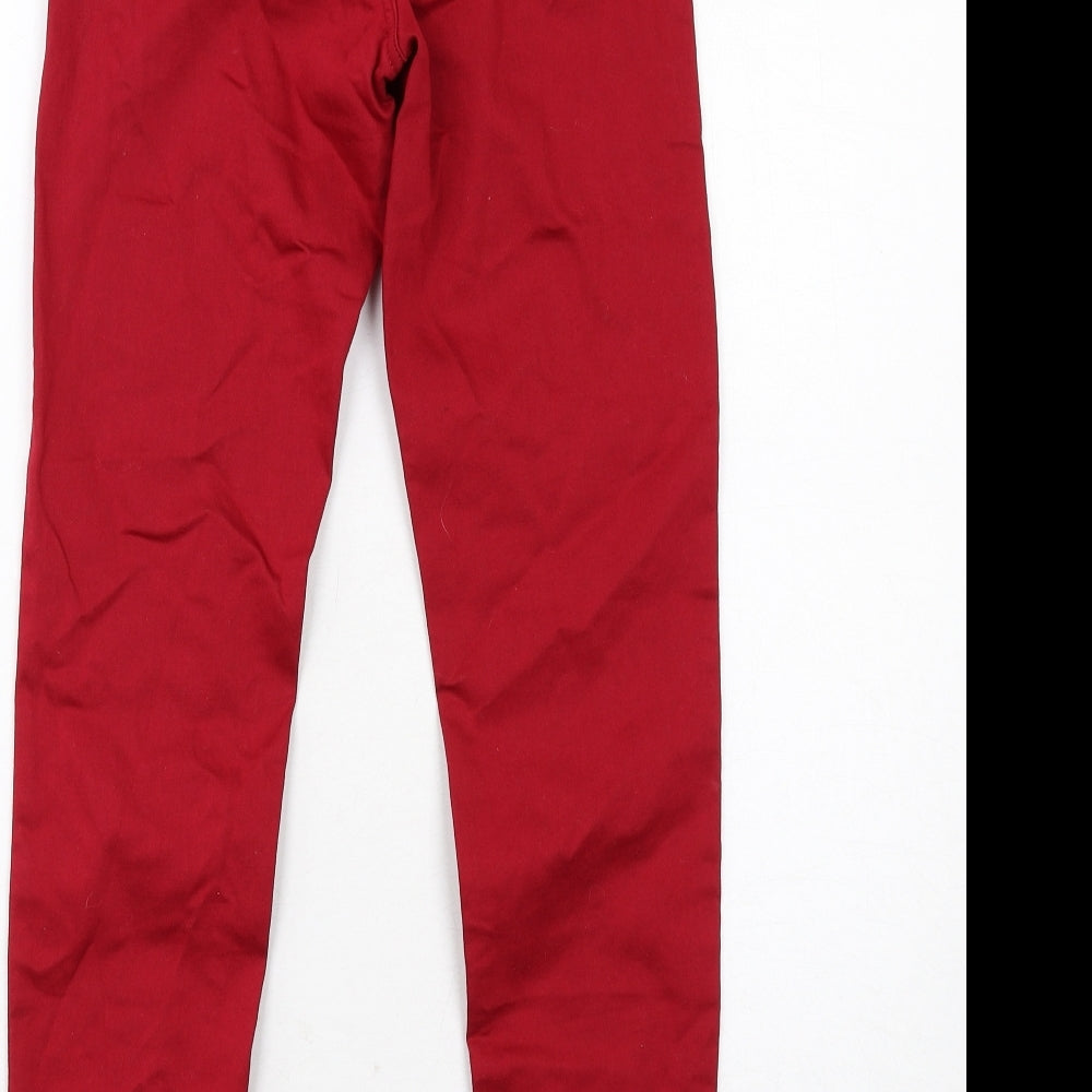 Marks and Spencer Womens Red Cotton Jegging Jeans Size 6 Regular
