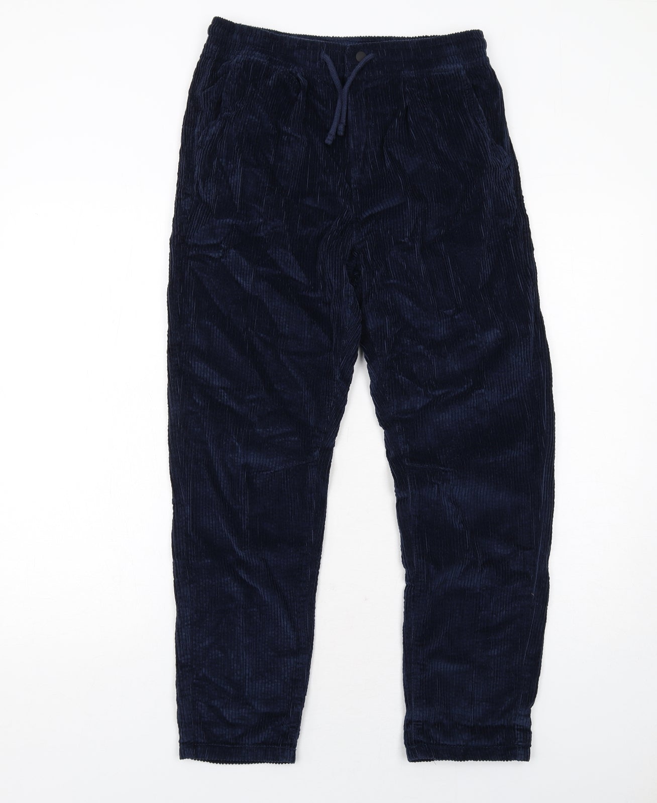 Marks and Spencer Boys Blue Cotton Jogger Trousers Size 12-13 Years Regular Zip