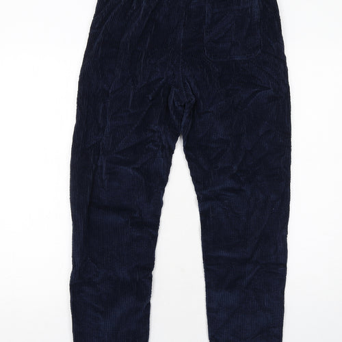 Marks and Spencer Boys Blue Cotton Jogger Trousers Size 12-13 Years Regular Zip