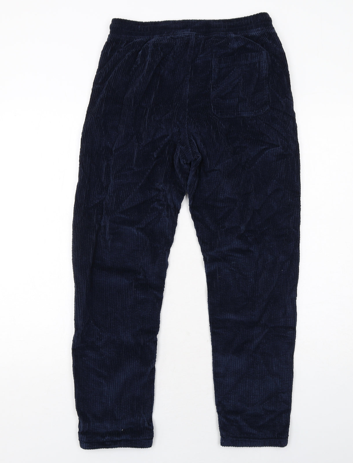 Marks and Spencer Boys Blue Cotton Jogger Trousers Size 12-13 Years Regular Zip