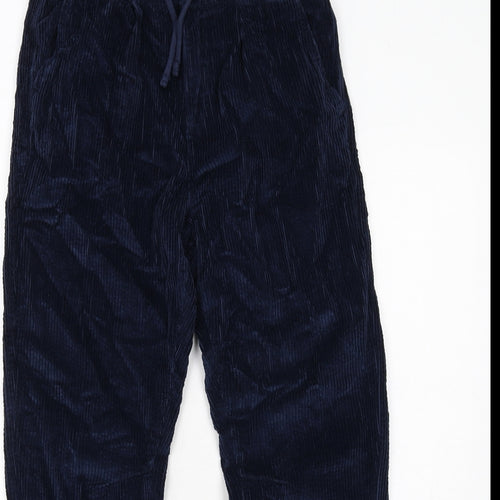 Marks and Spencer Boys Blue Cotton Jogger Trousers Size 12-13 Years Regular Zip
