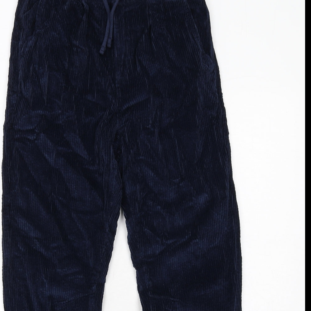 Marks and Spencer Boys Blue Cotton Jogger Trousers Size 12-13 Years Regular Zip
