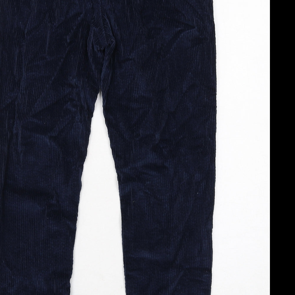 Marks and Spencer Boys Blue Cotton Jogger Trousers Size 12-13 Years Regular Zip