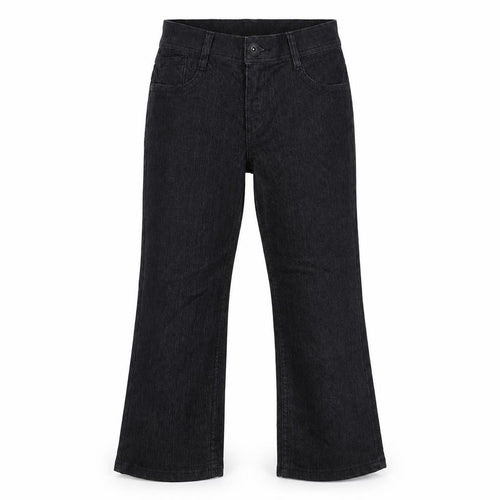 Marks and Spencer Womens Black Cotton Straight Jeans Size 8 Regular Zip