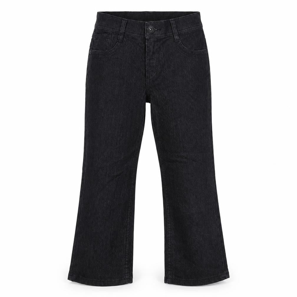 Marks and Spencer Womens Black Cotton Straight Jeans Size 8 Regular Zip
