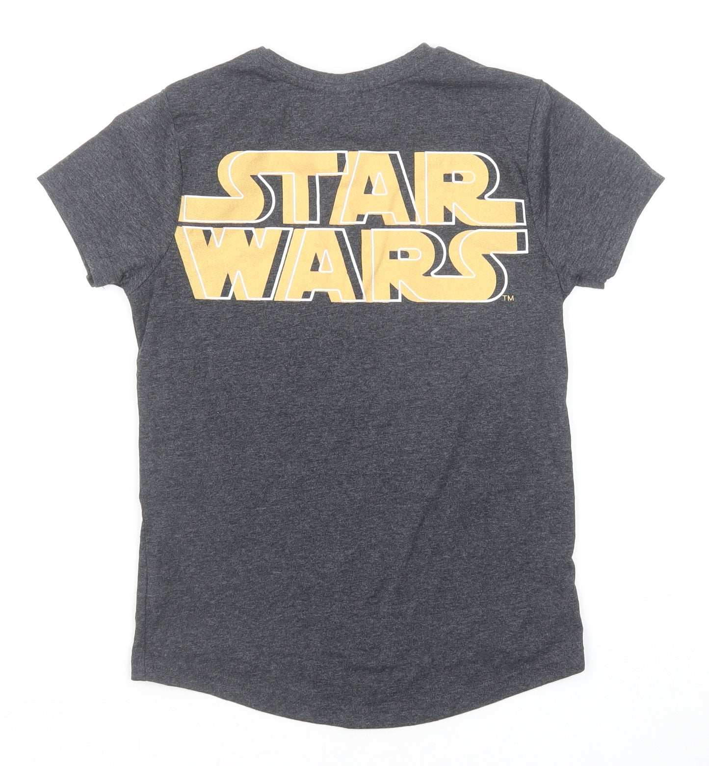 Star Wars Boys Grey Cotton Basic T-Shirt Size 7-8 Years Round Neck Pullover - Star Wars Storm Trooper