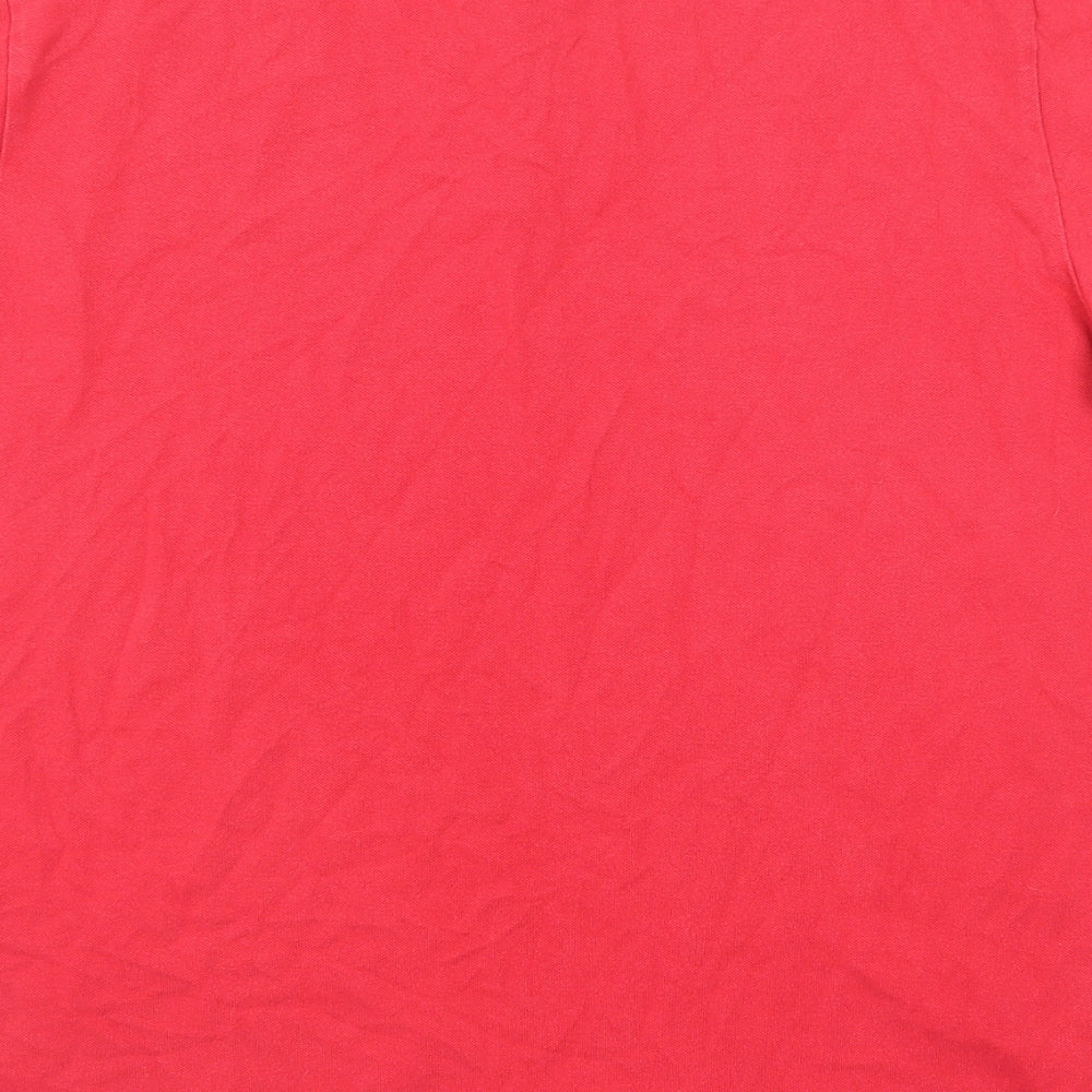Voi Jeans Mens Red Cotton Polo Size XL Collared Button