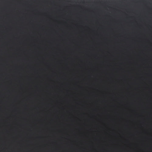 Divided by H&M Womens Black Colourblock Cotton Basic T-Shirt Size XS Round Neck