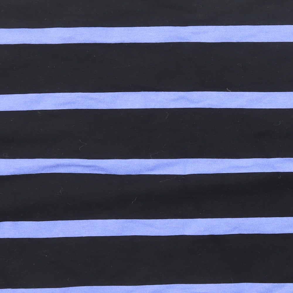 Marks and Spencer Womens Black Striped Cotton Pullover Sweatshirt Size XL Pullover