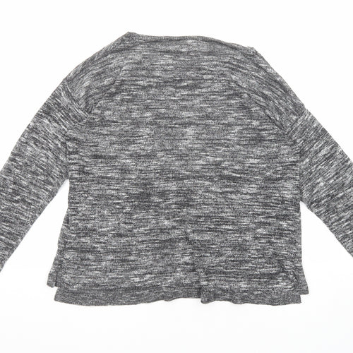 Divided by H&M Womens Black Boat Neck Polyester Pullover Jumper Size M