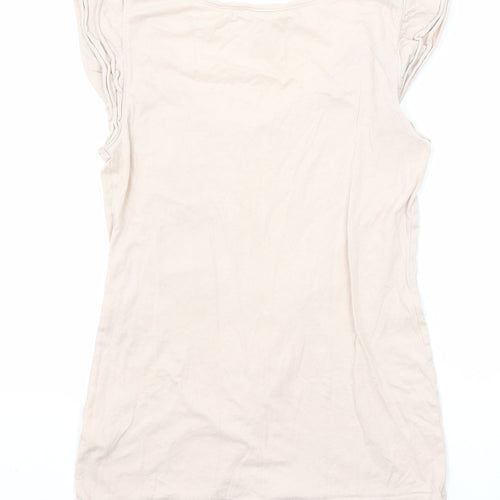H&M Womens Pink Cotton Basic T-Shirt Size XS Scoop Neck